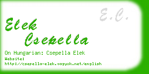 elek csepella business card